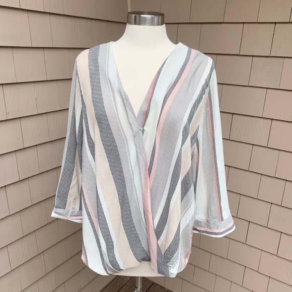 Jones New York Tops - NWT Jones New York 2X PLUS StripedV Neck Blouse